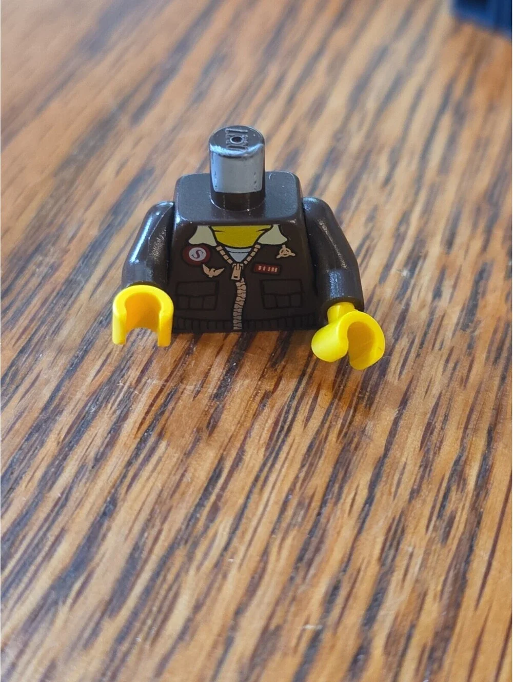 LEGO Minifigure Torso Leather Jacket Bomber Brown EAGLE PATCH Pharaoh Pilot
